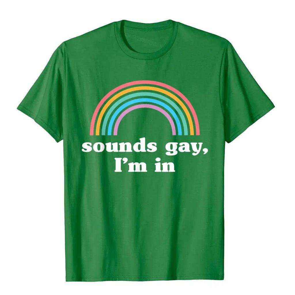 Футболка Sounds Gay I'm In, забавные футболки унисекс, хлопковые топы, футболки в консервативном стиле, каваи, одежда унисекс