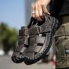39-48 летние мужские закрытые носки большого размера из натуральной кожи повседневные сандалии для походов на открытом воздухе
