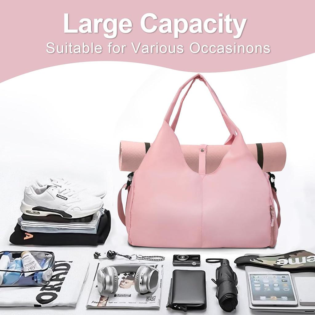 Спортивная сумка Женская сумка для йоги Большая спортивная сумка Дорожная сумка с отделением для обуви Водонепроницаемая сумка для йоги Сумка для плавания и спортзала