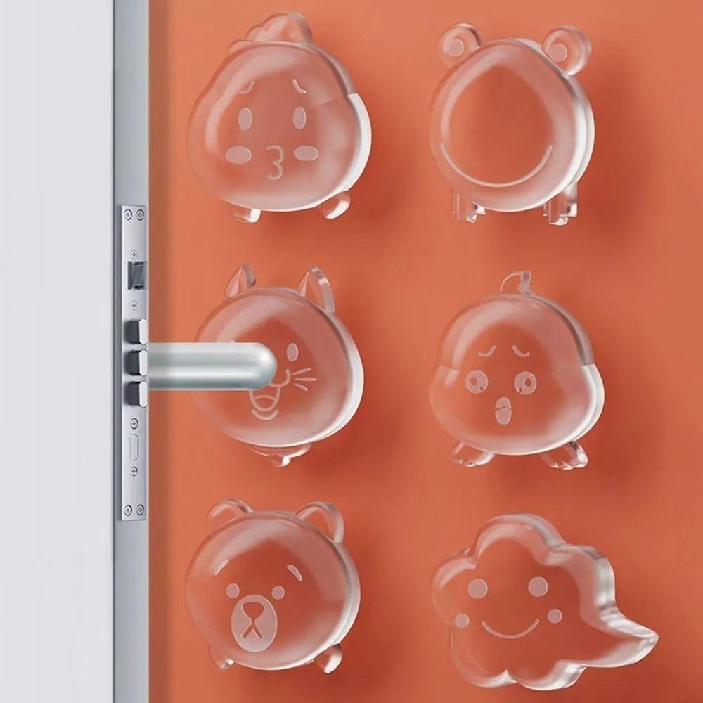 Transparent Shock Absorber Silicone Doorknob Cushion Pad New Door Stopper