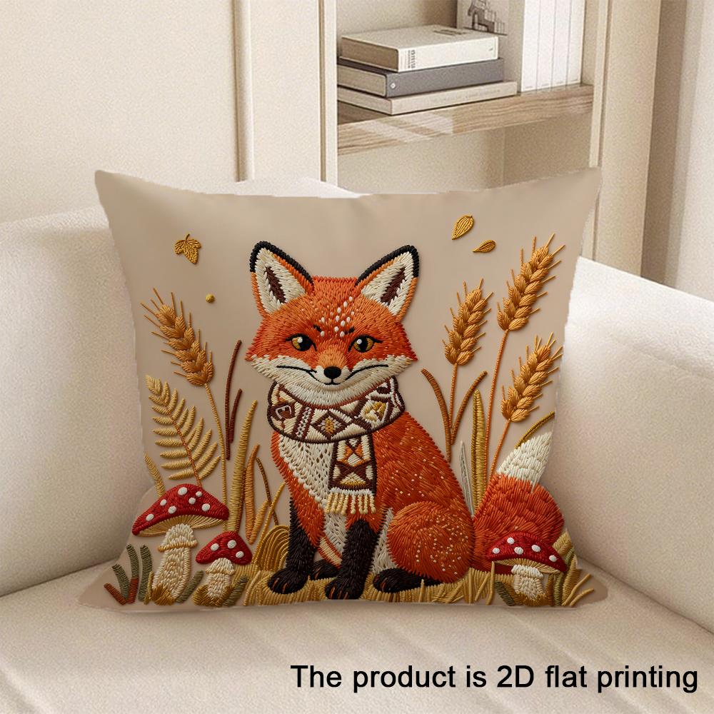 pc Adorable D Flat Printed Animal Themed Pillow Covers Sofa cushion cover home bedroom room decoration