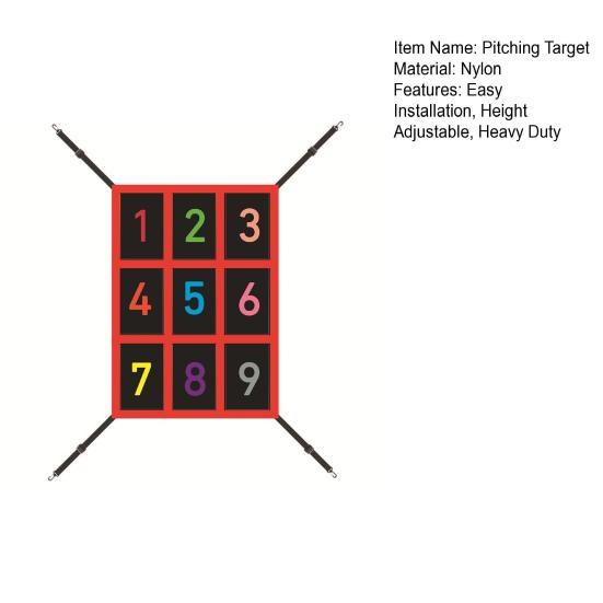 Регулируемая мишень для зоны удара для бейсбольной сетки, 9 пронумерованных отверстий для бейсбола, софтбола, питчинга, точность, тренировочное оборудование для бросков и ударов