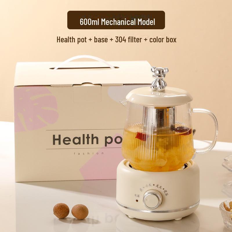 "Multi-functional Glass Tea Maker Kettle for Home and Office - Small Electric Flower Teapot Gift"