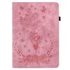 For Oppo Pad SE Case Card Holder Anti-Scratch Leather Cover Rose Flower Imprint