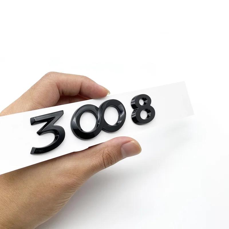 2026 Hot Car Sticker For Peugeot 2008 3008 4008 5008 Parts Accessories Car ABS Boot Trunk Tail Chrome Letters Words Logo Badge E