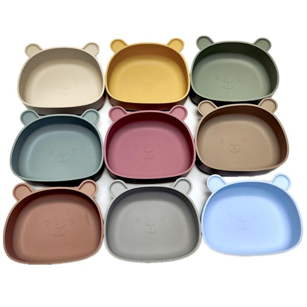 Solid Feeding Silicone Dinnerware Food Grade Silicone Baby Bowl Children Dishes  for Kids