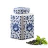 Элегантная сине-белая керамическая банка для имбиря, фарфоровая храмовая банка для украшения дома и ваза для хранения