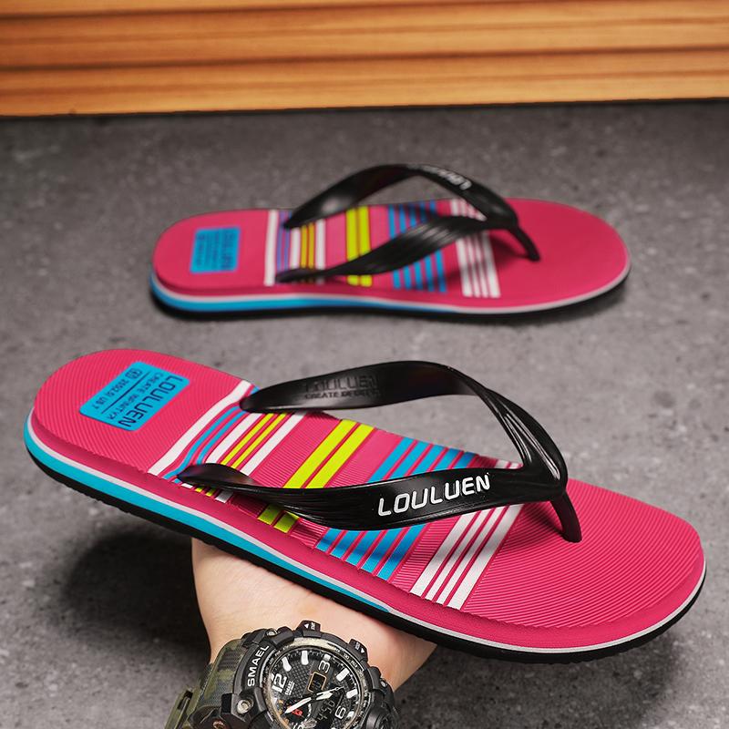 Высококачественные мужские тапочки, модные повседневные тапочки с рисунком «елочка», летние тапочки для отдыха на открытом воздухе, пляжные дышащие шлепанцы, домашние тапочки