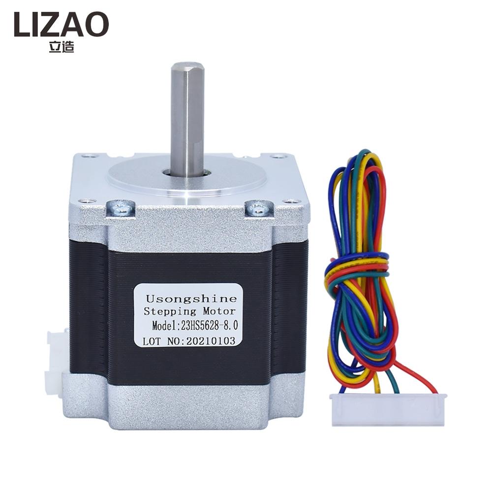 Nema23 23HS5628 4 Wire Stepper Motor 56mm 2.8A 165Oz-in 6.35mm/8mm Shaft Fit TB6600 Driver For CNC Laser Plasma Cutting Machine
