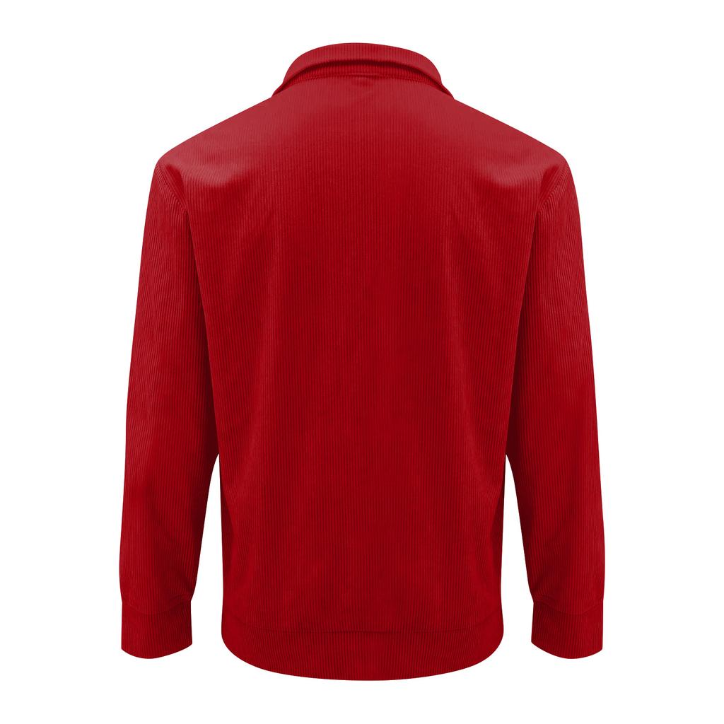 Мужская вельветовая рубашка на пуговицах с рождественским принтом