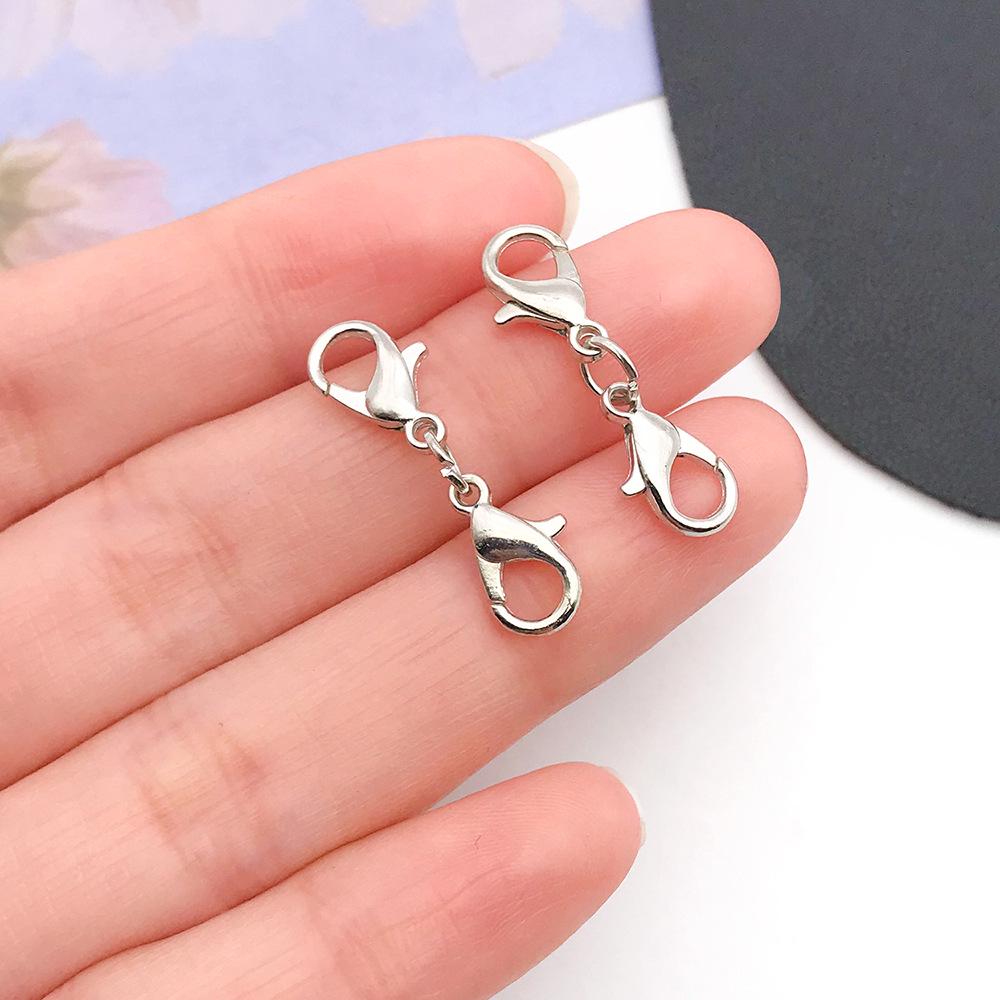 Двойной соединитель-застежка-лобстер из цинкового сплава для DIY проектов ожерелий и браслетов