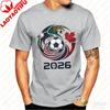 Мужская спортивная футболка 2026 США Канада Мексика Футболки с изображением орла ягуара Streetwear горячий товар
