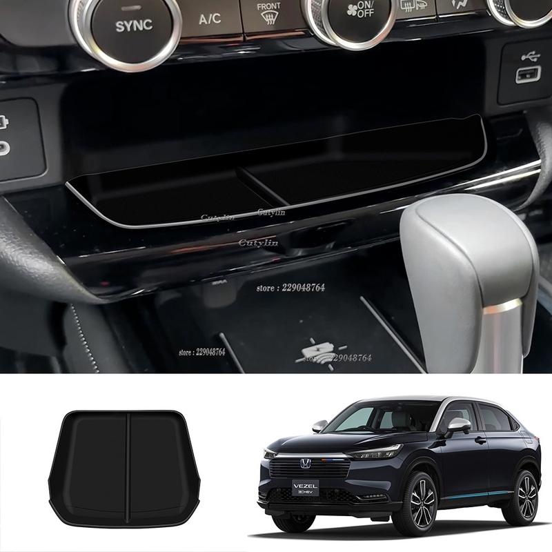 RHD For Honda Vezel H-RV HRV 2025 2026 Silicone Center console gear shift panel Water Cup Holder Bottle Wireless Charging Pad