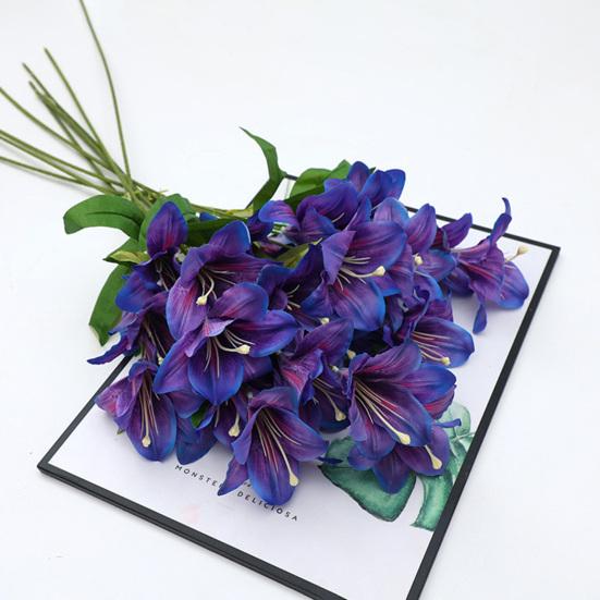 Simulated Flower Fake Lilies Silk Material Home Office Wedding Party Appearance Faux Flower Christmas Decoration
