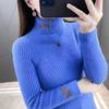 Autumn and Winter Turtleneck Sweater Letter Jacquard Tight-fitting Slimming Knitted Temperament Bottoming Shirt