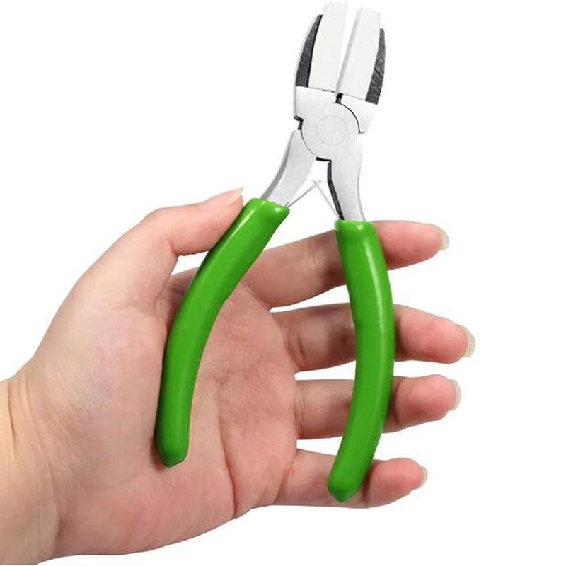 Nylon Nose Pliers Double Nylon Pliers Carbon Steel Jewelry Pliers DIY Tools for Beading Looping Shaping Wire Jewelry