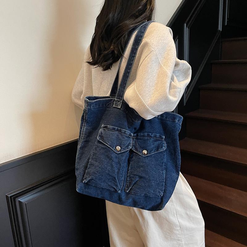 Foreign Style Simple Fashion Trend Casual Personality Large Capacity Tote Bag Summer New 2025 Women Shoulder Bag