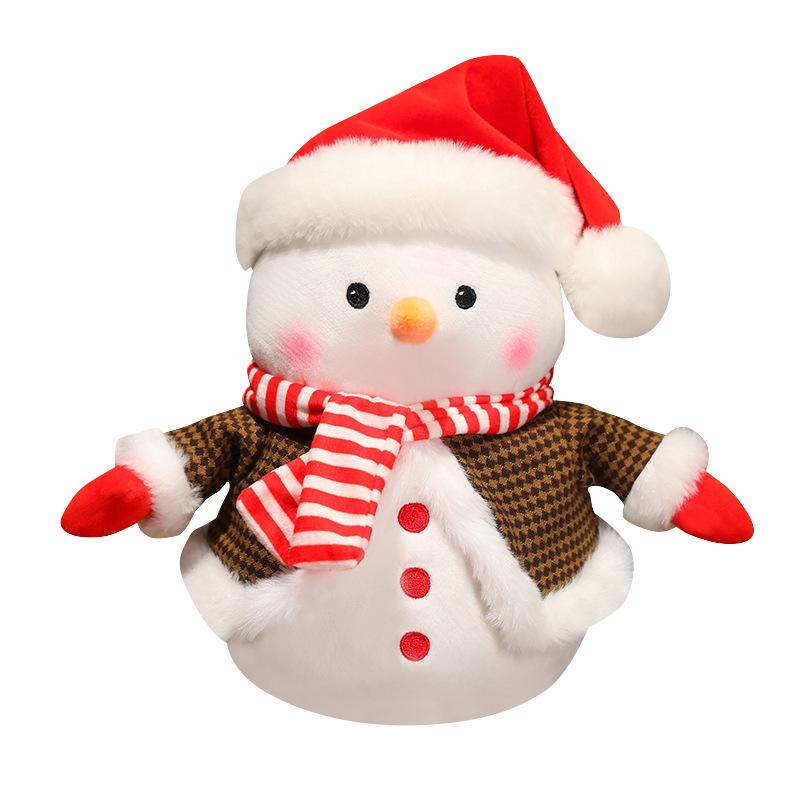 Милая рождественская кукла-снеговик, плюшевая игрушка, кукла-снеговик, детская успокаивающая кукла, рождественский подарок