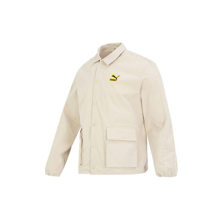 Puma Classics Street Sport Woven Jacket Men Jackets Off-White 539969-88