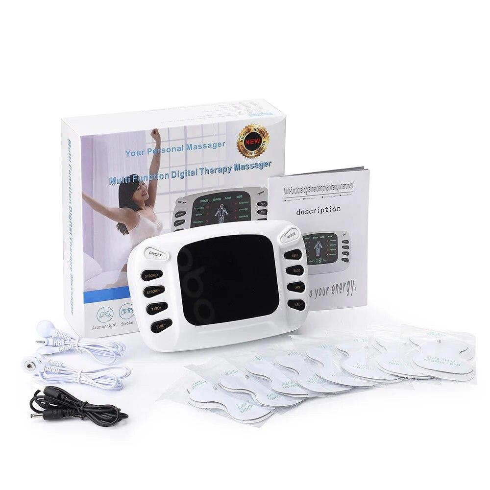 EMS Massage Electrical Pulse Acupuncture Full Body Relax Muscle Therapy Massager Stimulator Body Massage with 16Pads