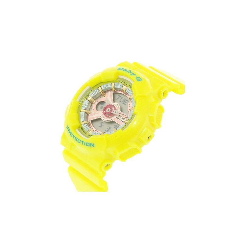 Casio BABY-G Серия тематических моделей Модный тренд Жизненная сила Уличный Стильный Стрелочный Двойной дисплей Спортивные Водонепроницаемые Кварцевый механизм Ремешок из смолы BA-110CA-9A
