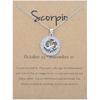 12 Zodiac Signs 3D Image Pendant Necklace Ins In Stock Zodiac Card Collarbone Chain