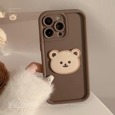 Подходит для 15 iPhone 17 Трехмерный медведь 15pro Max Кукла 13 Мультяшный 16 Все включено XR