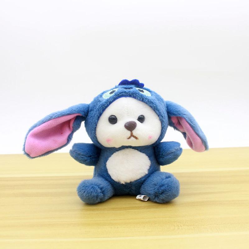 Очаровательный розовый мишка брелок плюшевая игрушка мягкий и приятный на ощупь 13 см чучело животного