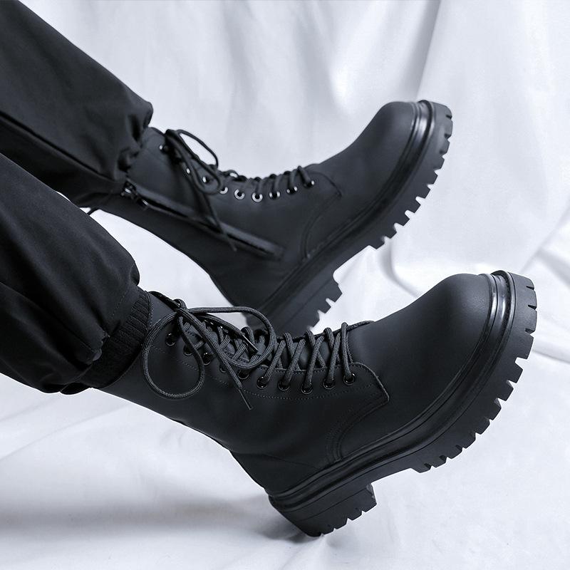 Большие высокие ботинки Martin мужские осенние новые на толстой подошве с британским ветровым локомотивом короткие ботинки 2860-R