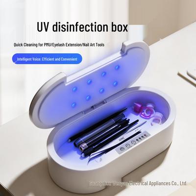 Перезаряжаемая УФ-стерилизационная коробка для маникюрных и тату-инструментов со стальным пушером и кусачками для кутикулы