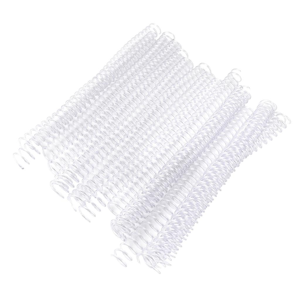 20pcs 30 Hole LoosE Leaf Plastic Binding Ring Spring Spiral Rings for A4 Paper 19mm Transparent