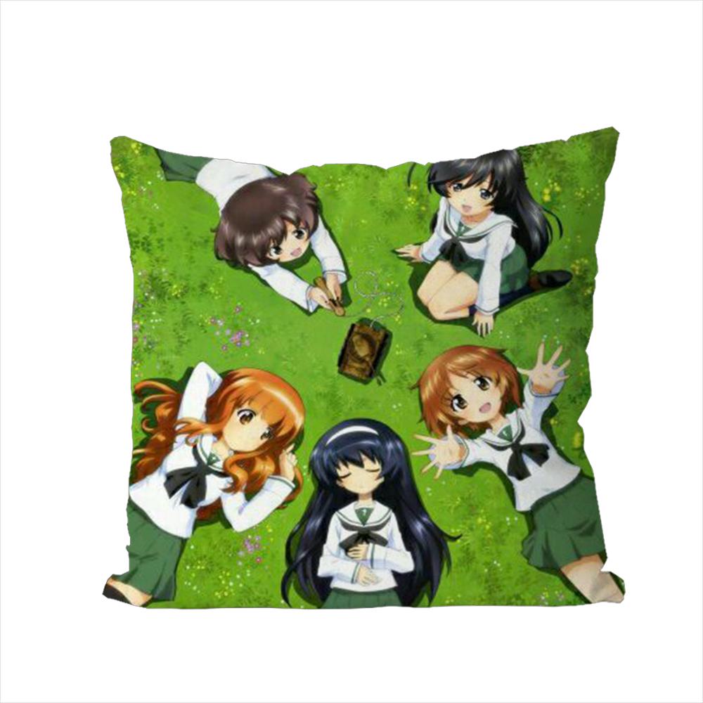 GGIRLS Und PANZER Наволочка Для Автомобиля Дивана Декоративная Домашняя Двусторонняя Печать Плюшевая Квадратная Декоративная Подушка Чехол