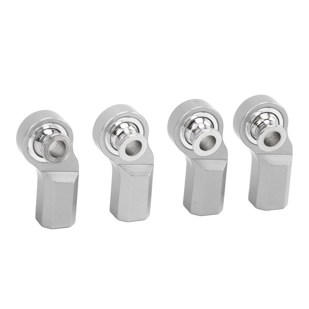 4 шт., изогнутая рулевая тяга для радиоуправляемой машины, M3, алюминиевый сплав, сталь, головка рулевой тяги для осевой машины SCX10 110