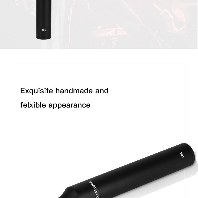 Alctron T05 Instrumental Mic,Pencil Condenser Mic for chorus piano acoustic guitar instrument high quality housing