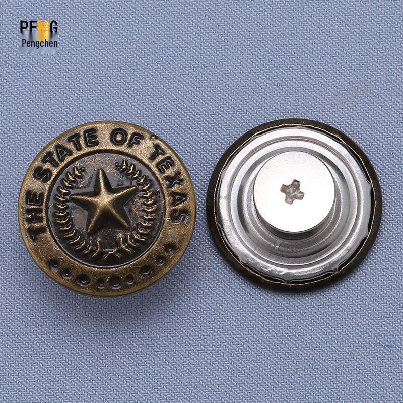 Регулируемые бесшовные металлические пуговицы для джинсовой ткани, съемная утягивающая талию волшебная кнопка