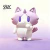 Heart Warming Gift for Holidays Cute 3D Printed Cat Figurine, Cartoon Desk Ornament with Playful Mouth Covering Unique Accessories Work Design,