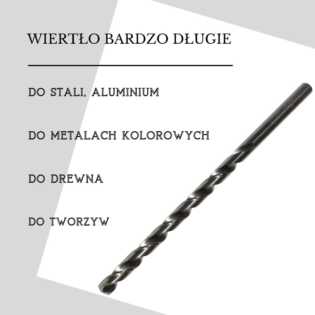 Wiertło bardzo długie 10,2x265 mm. din1869. hss. wiertła do metalu.