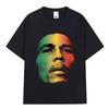 Retro Hip Hop T-shirts for Men and Women 100% Cotton Bob Marley One Love Graphic T-shirt Reggae Short Sleeve T-shirt Street Wear