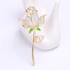 Blucome Gentle Rose Shape Brooch Female All-match Banquet Dress Corsage Accessories Elegant Pin Fashion Jewelry