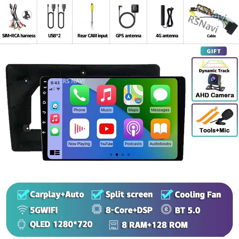 Android 14 Carplay Car Radio для Citroen C5 2009 Мультимедийный видеоплеер Навигация GPS Стерео 2Din DVD AI Voice 360 Камера DSP