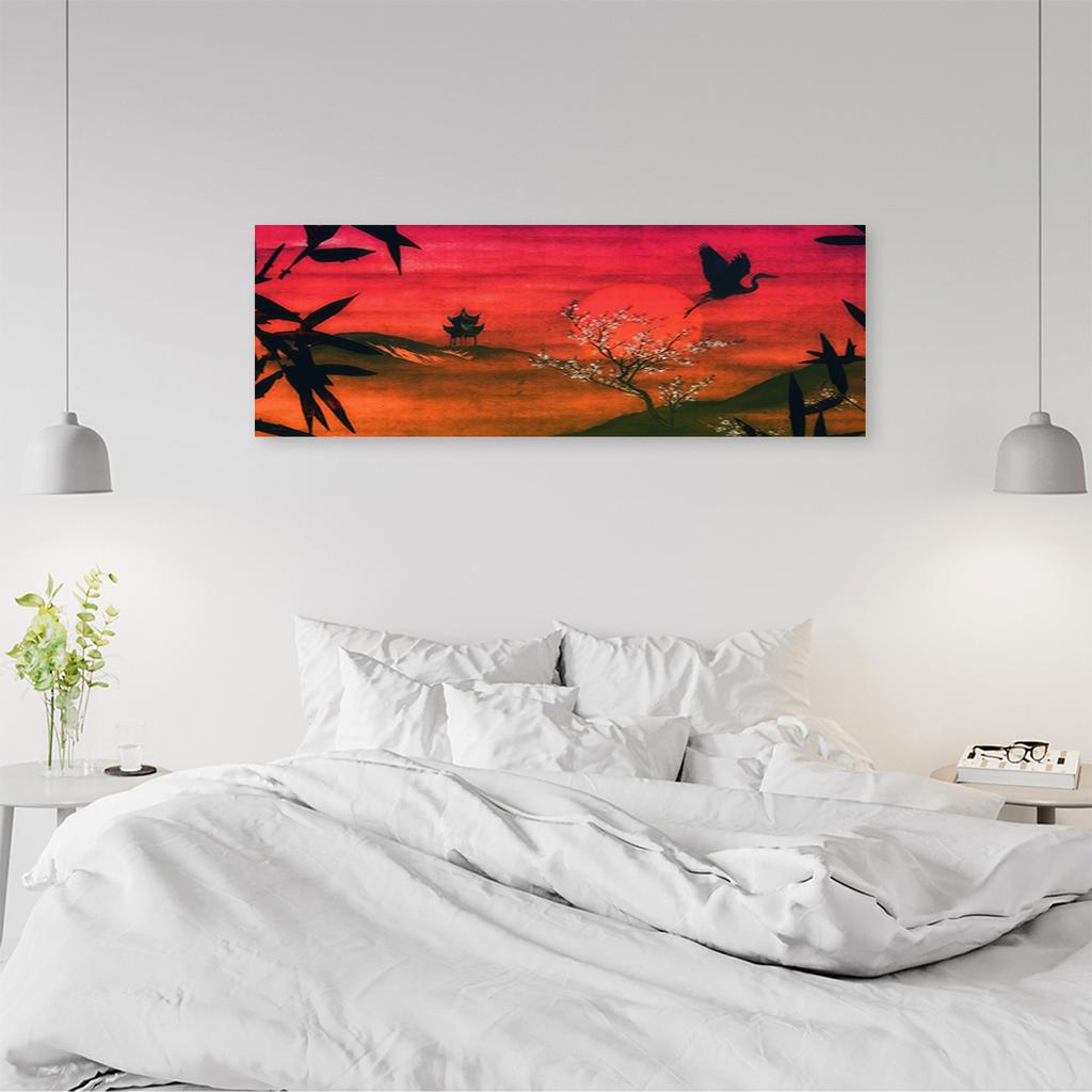 Canvas Print, Red Landscape Japan