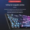 Игровая проводная механическая клавиатура с синими переключателями, 104 клавиши, дизайн PBT для девушек и офисная настройка