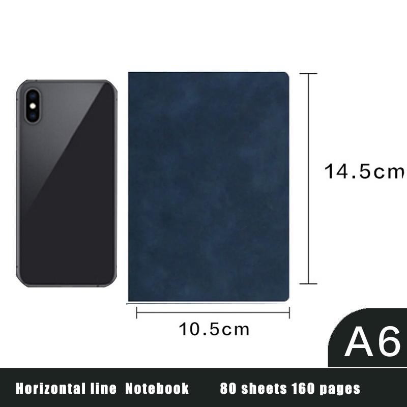 Утолщенный блокнот A6 для деловых заметок из овчины, 160 страниц, с подкладкой