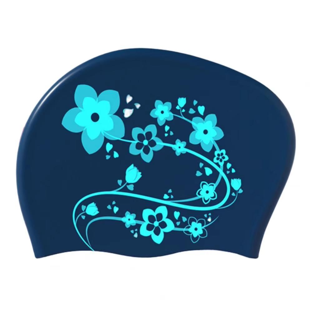 Soft Flower Swim Headgear Elastic Snorkeling Cap Surfing Hat Floral Diving Hat  Surfing