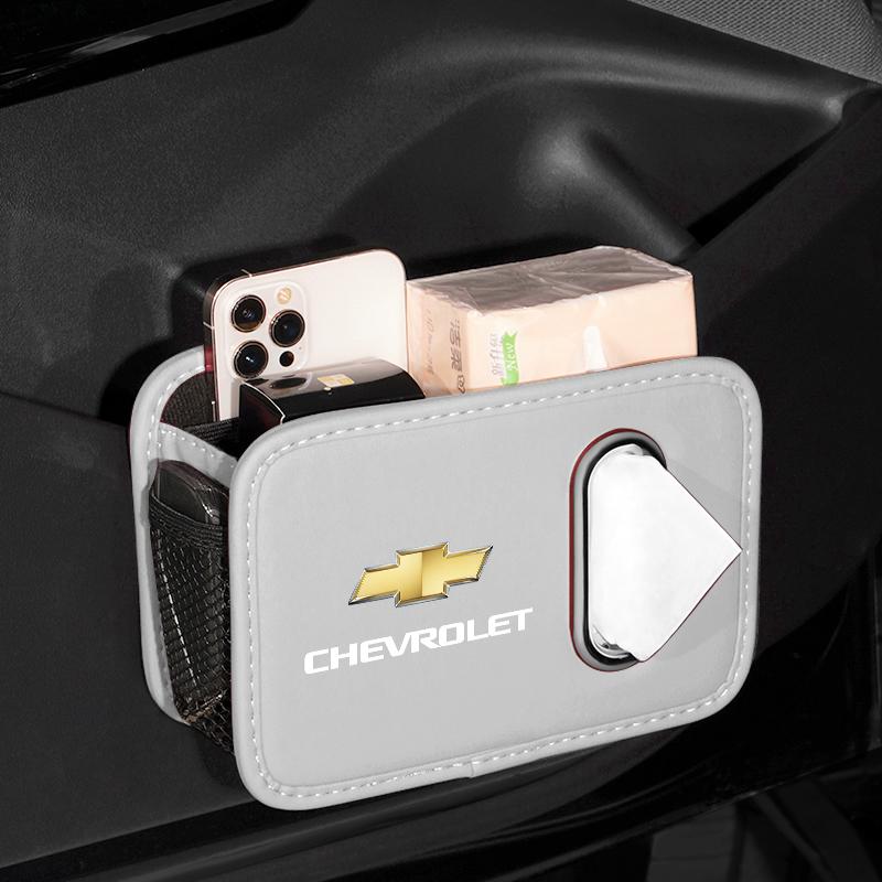 Car Tissue Box Holder Leather Car Door Side Armrest Napkin Case Backseat Bag For Chevrolet Spark Captiva Cruze Tracker Epica Z71