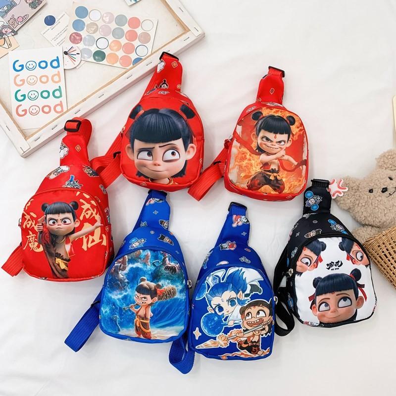 Принт Чжа Нэ Наплечная Нагрудная Сумка Аниме Периферия Детский Мультяшный Уличный