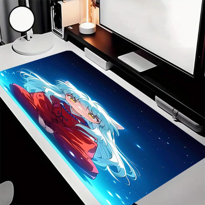 Inuyasha Theme Premium Non-slip Mouse Pad with Stitched Edges,Durable Rubber Material,for Desktop & Gaming Great Gifts