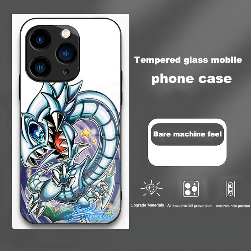 Темный Yu Gi Oh Защита от падений для IPhone 15 Pro Max 14 13 12 11 X XS XR 5 6 7 8 Plus 2020 2022 SE Закаленное стекло Чехол для телефона