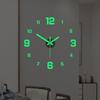 3D Wall Clock Luminous Frameless Wall Clocks DIY Digital Clock Wall Stickers Silent Clock for Home Wall Decor