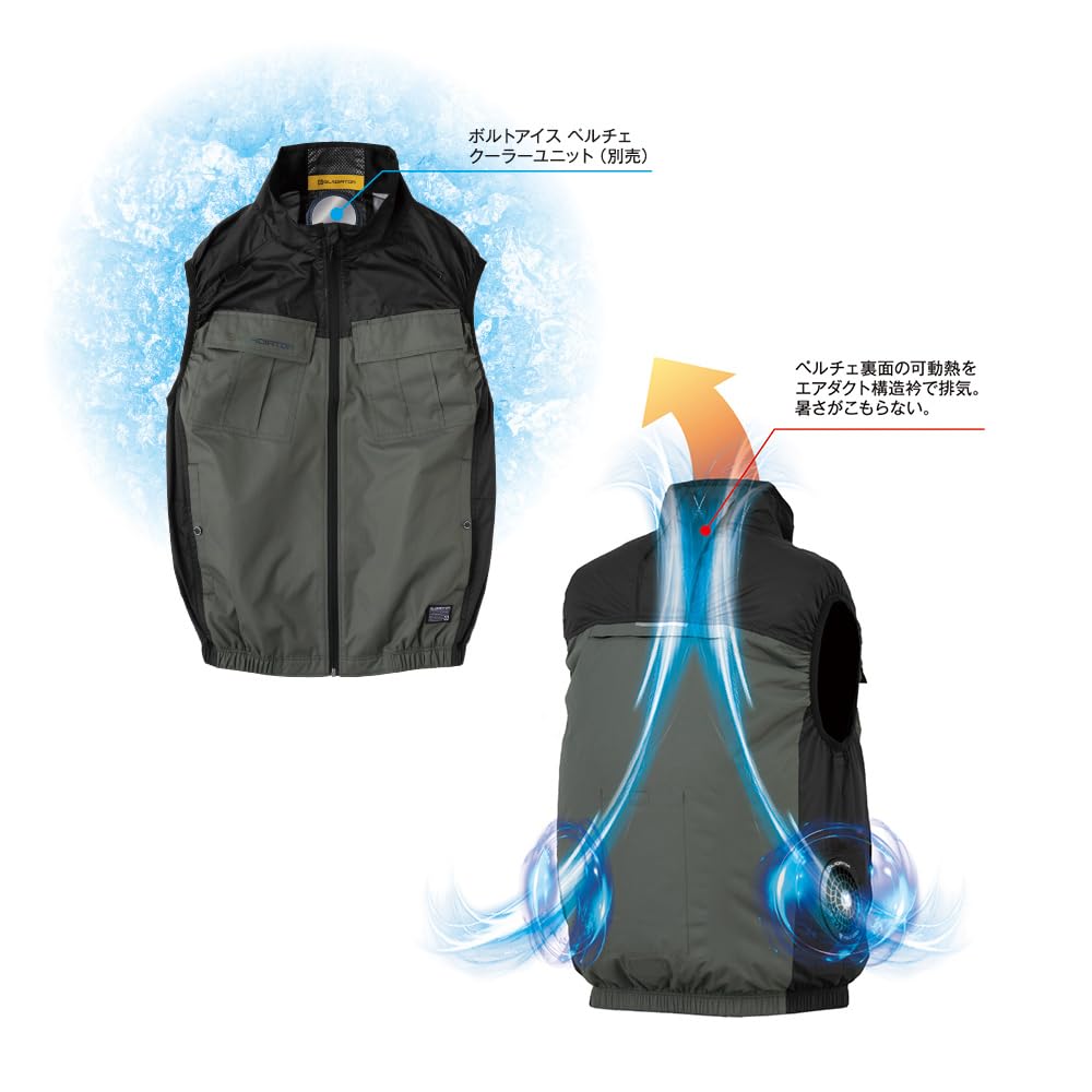 GLADIATOR x VOLTCOOL Volt Cool Солнцезащитный зонт Блузон Peltier для шеи XL [CO-COS Nobuoka] G-4040 Теплоотражающий с коротким рукавом (с держателем), Унисекс, Лавр,